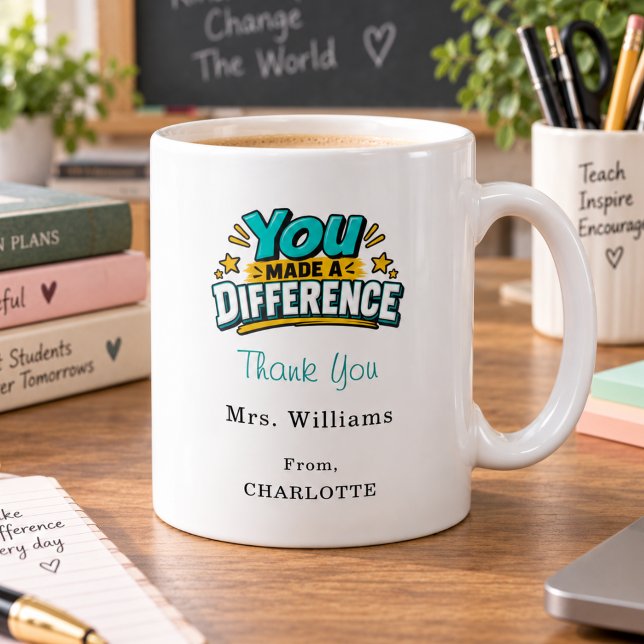 Dankeschön an den Lehrer  Kaffeetasse (Von Creator hochgeladen)