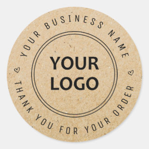 Dankeschön an den Logo-Business-Sticker Runder Aufkleber