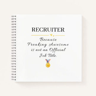 Dankeschön an den Recruiter Notizbuch