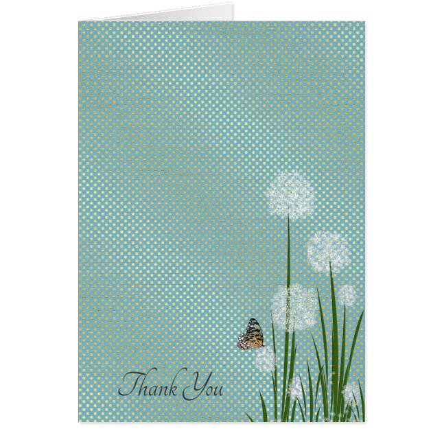 Dankeschön an den Schmetterling auf der Puff-Blume (Vorne)