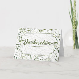Dankeschön an Deutsch Sage Green Botanical Karte