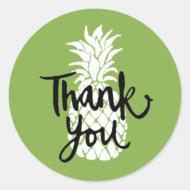 Dankeschön an die Ananas Runder Aufkleber (Vorderseite)