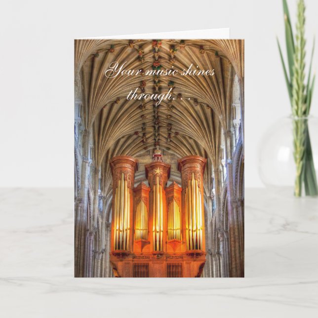 Dankeschön an die blühende Orgel Dankeskarte (Vorderseite)