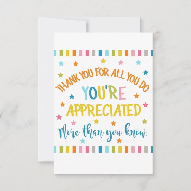 Dankeschön an die Freiwillige Karte (Vorderseite)