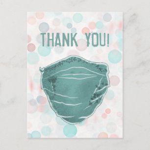 Dankeschön an die Gesichtsmaske Postkarte