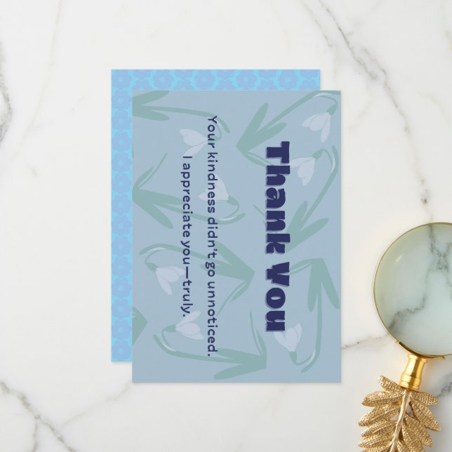 Dankeschön an die Kartendesignkarte Dankeskarte (Vorderseite/Rückseite Beispiel)