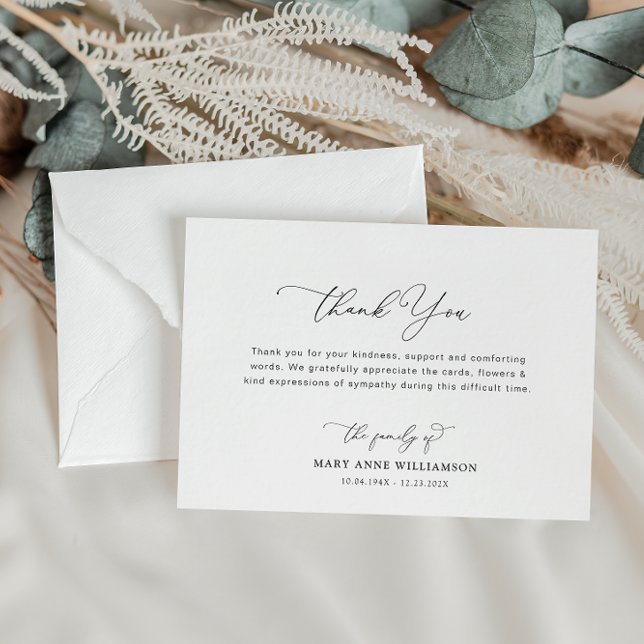 Dankeschön an die schwarze Schrift Dankeskarte (Von Creator hochgeladen)