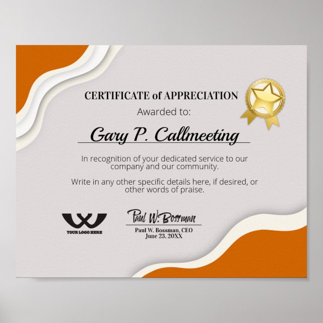 Dankeschön an Freiwilligenmitarbeiter Poster (Vorne)