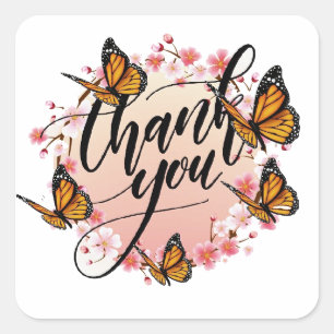 Dankeschön an Ihren Stifter Quadratischer Aufkleber