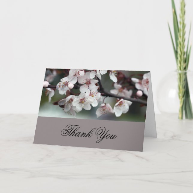 Dankeschön an Kartenplum-Blume Dankeskarte (Vorderseite)