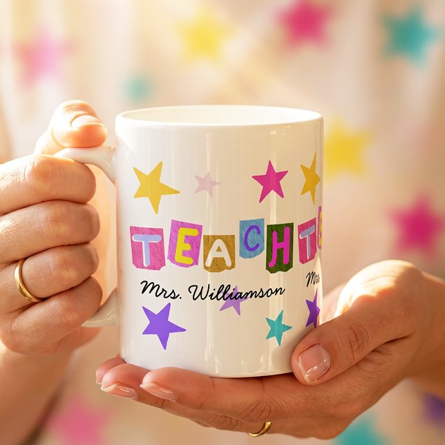 Dankeschön an Lehrer Geschenk für Lehrer Modern Kaffeetasse (Von Creator hochgeladen)