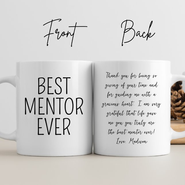 Dankeschön an Mentor für Ihren besten Mentor je Tasse (Von Creator hochgeladen)