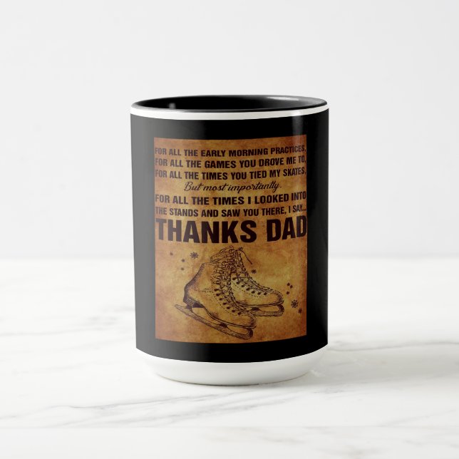 Dankeschön an Papa-Eis-Skate Tasse (Zentrum)