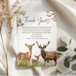 Dankeschön an Pastel Deer Dankeskarte