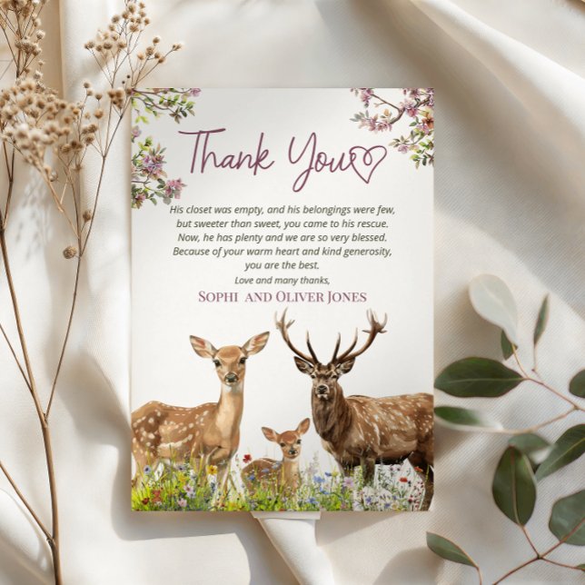 Dankeschön an Pastel Deer Dankeskarte (Von Creator hochgeladen)