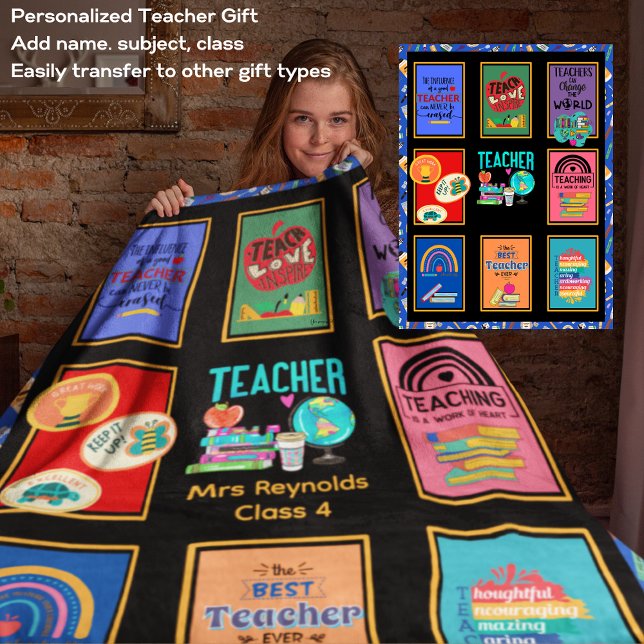 Dankeschön an personalisiert Teacher Sherpadecke (Von Creator hochgeladen)