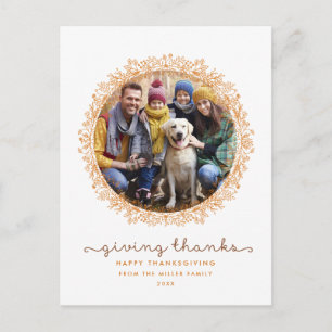 Dankeschön an Wreath Erntedank Foto Postcard Postkarte