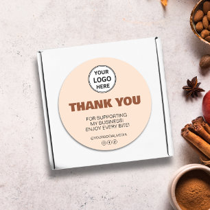 Dankeschön Bäckerei Geschäft Runder Aufkleber