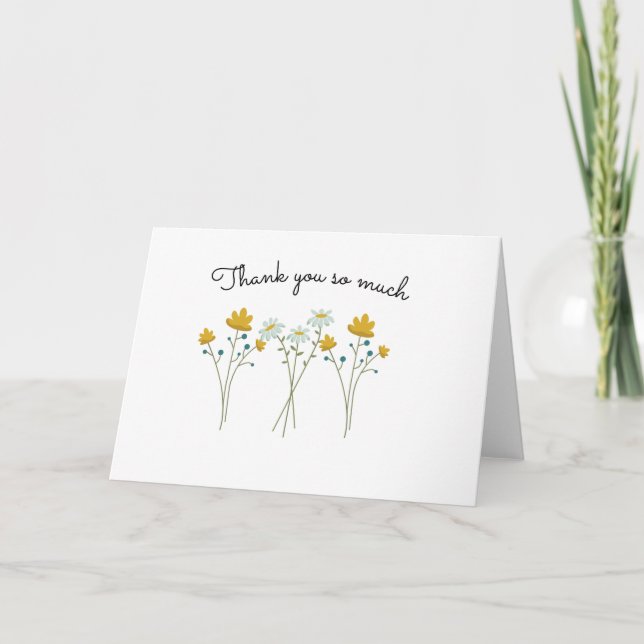 Dankeschön Blume Design (innen leer) Dankeskarte (Vorderseite)