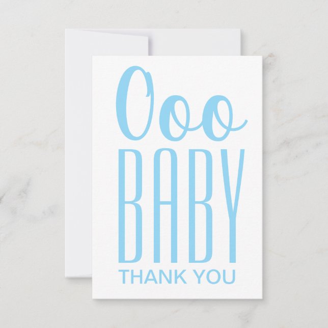 Dankeschön Card: Blue Ooo Baby Danke (Vorderseite)