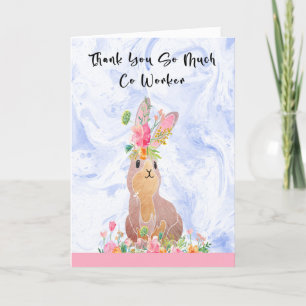 Dankeschön Card für Co Worker with Bunny Dankeskarte