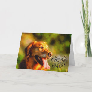 Dankeschön Card - Golden Retriever Dose Canine Dankeskarte