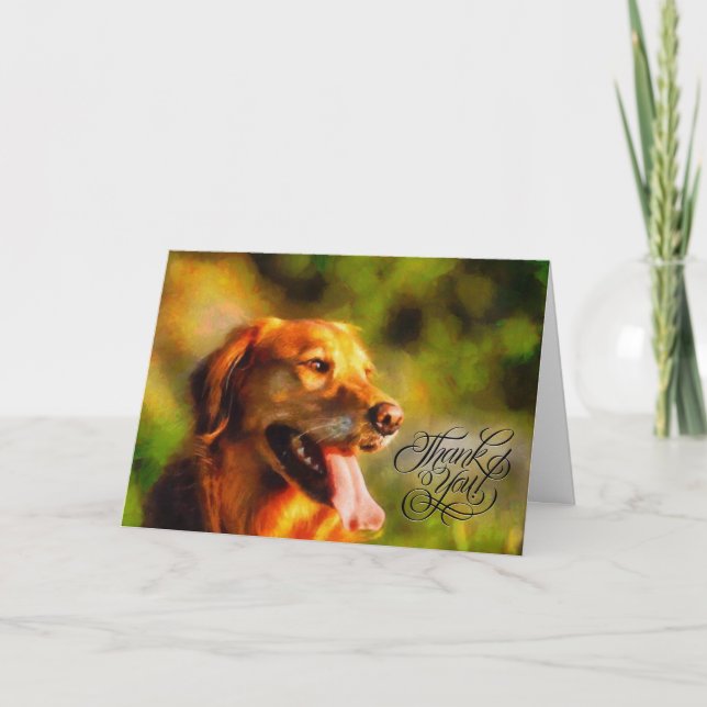 Dankeschön Card - Golden Retriever Dose Canine Dankeskarte (Vorderseite)