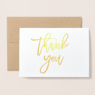 Dankeschön Card - Goldene Folie mit Kraftpapier Folienkarte