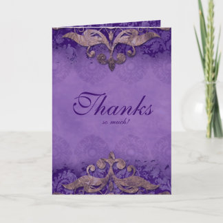 Dankeschön Card Hochzeit Antique Verdigris Lila Br Dankeskarte