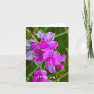 Dankeschön Card - Lila Orchideen Dankeskarte
