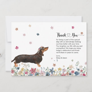 Dankeschön Card mit Dackel Dog Einladung