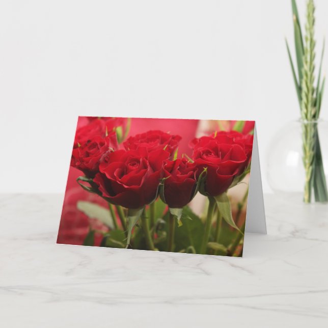 Dankeschön Card mit Rose Dankeskarte (Vorderseite)