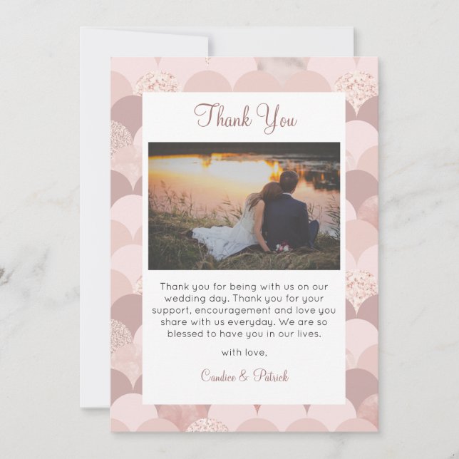 Dankeschön Card, Script danke Karte, Foto (Vorderseite)