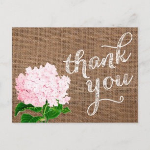 Dankeschön, danke Postcard, Burlap Postkarte