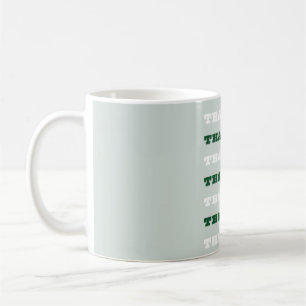 Dankeschön, Danksagung, Grün Kaffeetasse