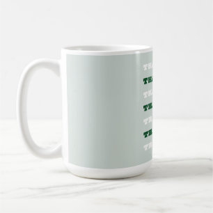 Dankeschön, Danksagung, Grün Kaffeetasse
