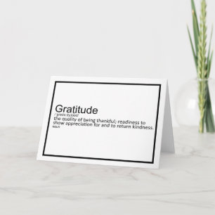 Dankeschön Definition Note Card Karte