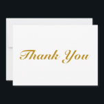 Dankeschön Drehbuch dunkelgoldfarbene elegante Not<br><div class="desc">Vielen Dank,  dass Sie dunkelgoldfarbene,  elegante Notizkarte. Elegantes,  modernes Design.</div>