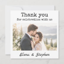 Dankeschön-Foto-Hochzeitskarte