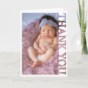 Dankeschön-Foto-Rahmen für Baby-Party "Neues Baby" Dankeskarte