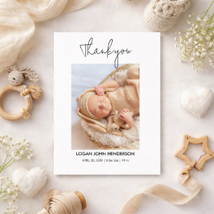 Dankeschön für Baby-Geschenke 4 Foto-Collage Feiertagspostkarte