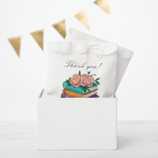 Dankeschön für Bücher Blumige Hochzeitsdusche Geschenktütchen (Party)
