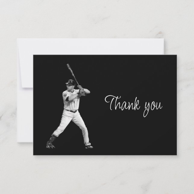 Dankeschön für das Baseballspiel Dankeskarte (Vorderseite)
