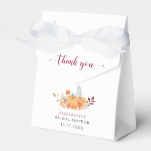 Dankeschön für das Herbst-Hochzeitsbrause-Kürbis-S Geschenkschachtel