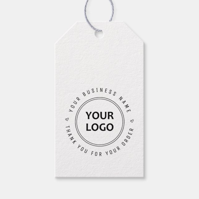 Dankeschön für das Logo-Geschäft Geschenkanhänger (Vorderseite)