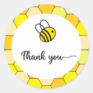 Dankeschön für die Bienen-Babyparty Runder Aufkleber
