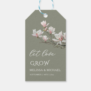 Dankeschön für die Hochzeit mit feiner Magnolie Geschenkanhänger