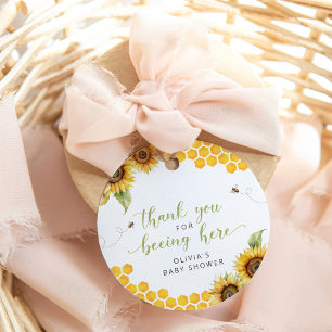 Dankeschön für die Honigwaben-Biene-Sommer-Baby-Pa Geschenkanhänger