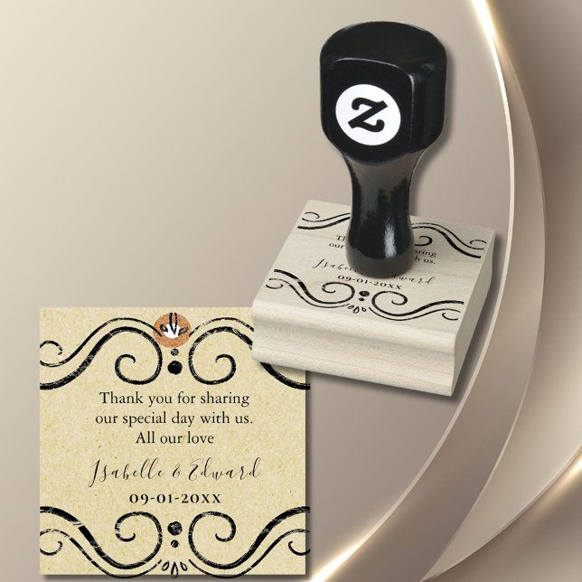 Dankeschön für die persönliche Hochzeitsreise Gummistempel (Von Creator hochgeladen)