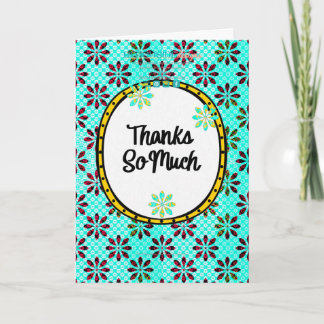Dankeschön für die Täglich Retro Floral Danke Kart Karte